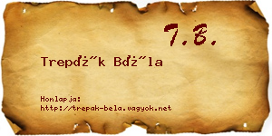 Trepák Béla névjegykártya